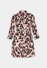 YASSAVANNA SHORT SHIRT DRESS - Skjortekjole - pink/brown