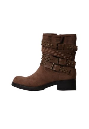 Super Mode, BOTTINES À ZIP SUPER MODE - Cowboy- / bikerstøvlette - khaki-beige
