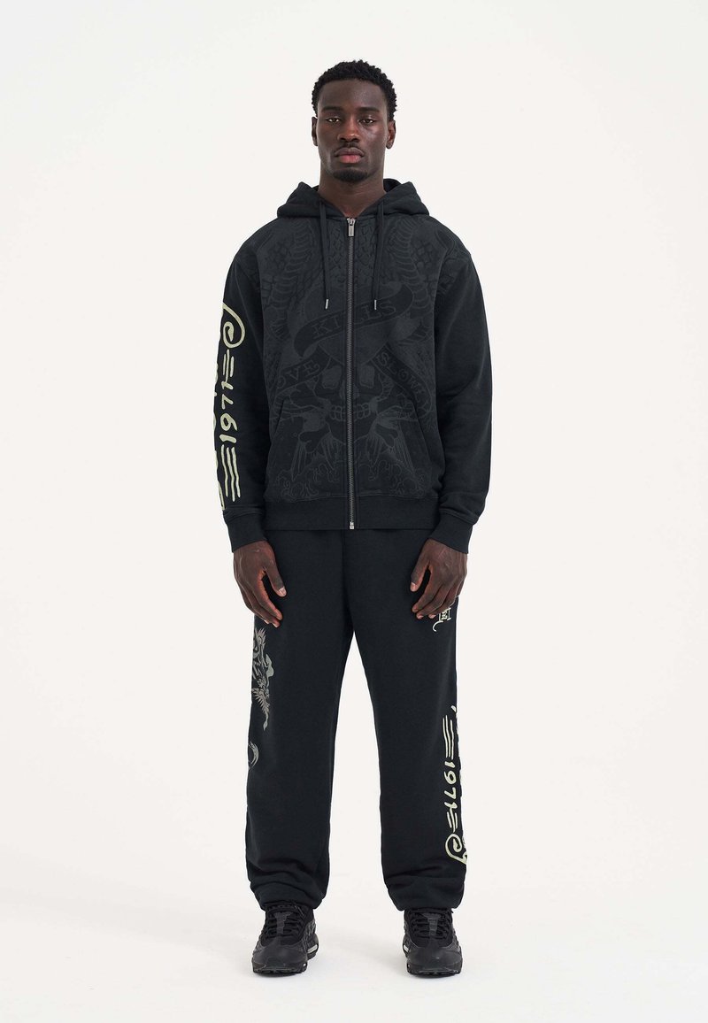 Ed Hardy - CRAWLING DRAGON JOGGERS - Tracksuit bottoms - black, Enlarge