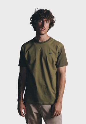 COLOR BLOCK - Basic T-shirt - brown