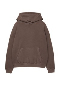 BOXY FIT - Kapuzenpullover - dark brown