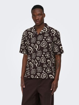 Only & Sons ONLY & SONS HEMD CRUZ SEERSUCKER KURZARMHEMD - Majica - schwarz