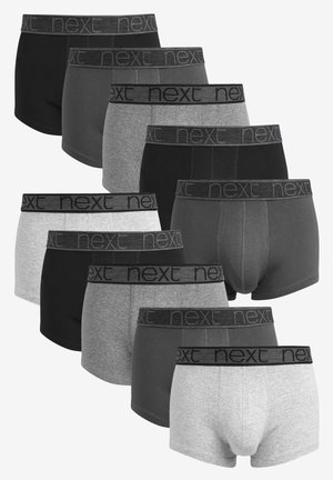 Set aus zehn Paar Herrenunterhosen in Schwarz, Dunkelgrau, Hellgrau und Melangegrau; mit elastischen Taillenbündchen und dem "next"-Logo.