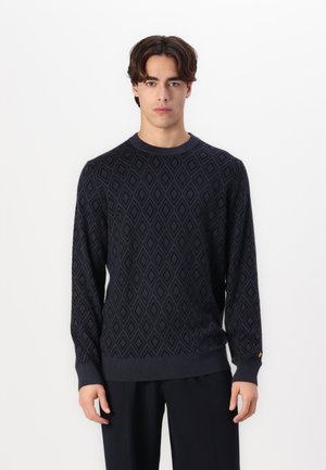 MONOGRAM INTARSIA - Jumper - navy night
