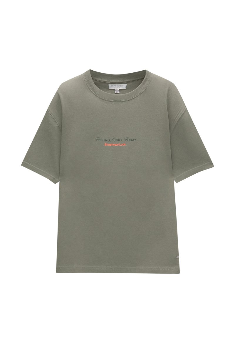PULL&BEAR T-shirt print groen PULL&BEAR T-shirt print groen