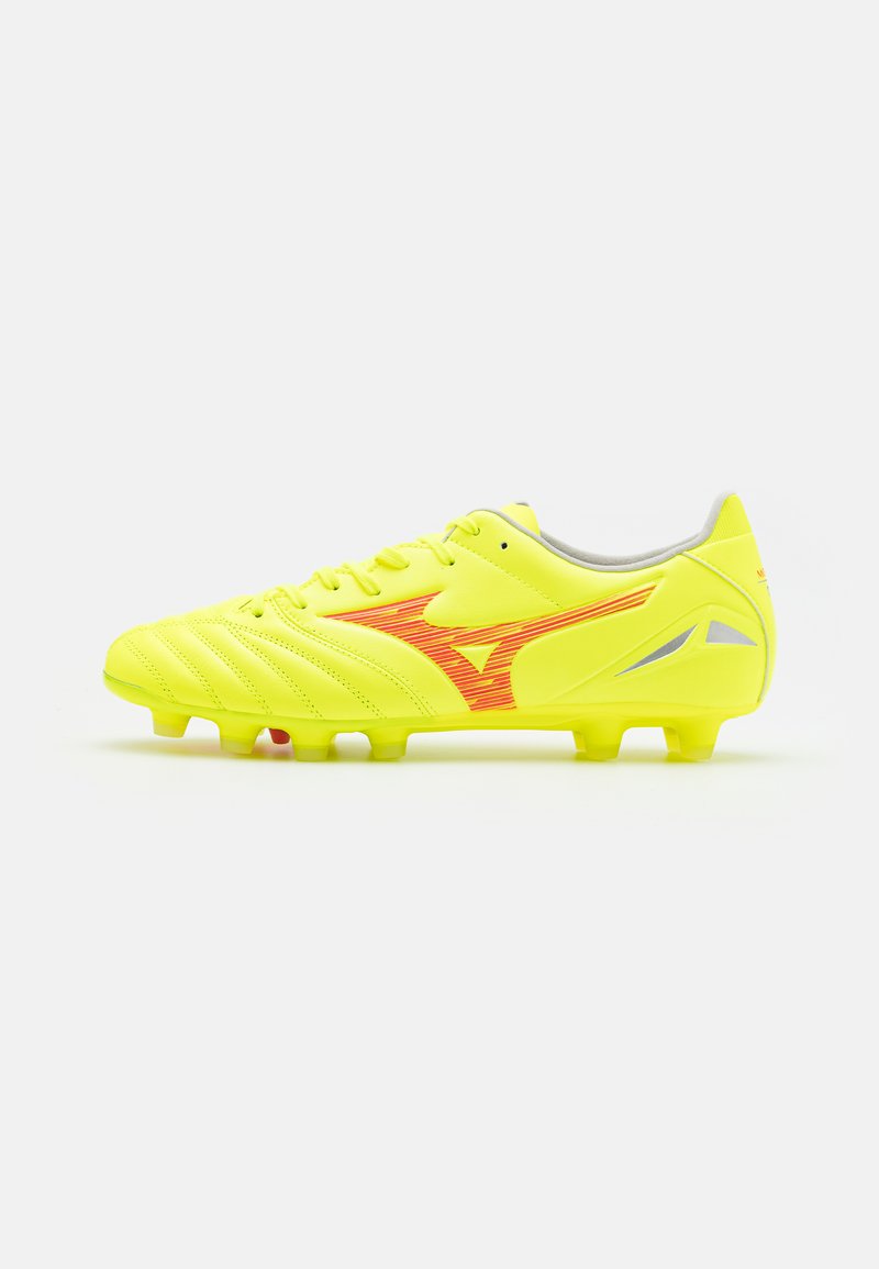 Mizuno - MORELIA NEO IV PRO - Botas de fútbol con tacos - safety yellow/fiery coral 2, Ampliar