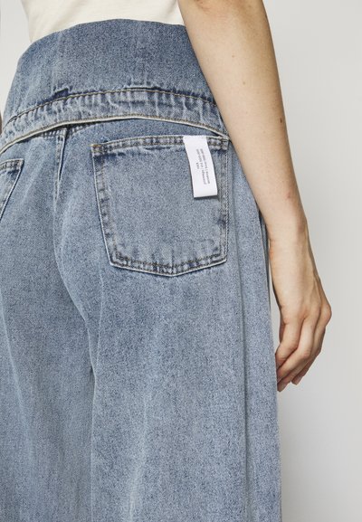 ROKH FLAP DETAILED TROUSERS - Wide leg - light blue