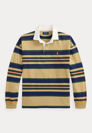 Polo Ralph Lauren, BIG FIT STRIPED JERSEY RUGBY SHIRT - поло - khaki multi