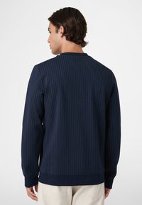 Fila APPAREL BRERA REGULAR PINSTRIPED CREWNECK  - Felpa - black iris egret striped