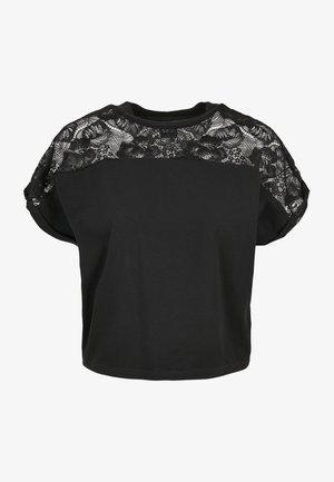 T-shirt med print - schwarz