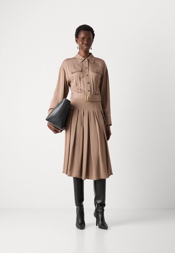 ANITA LONG DRESS - Shirt dress - buff taupe2