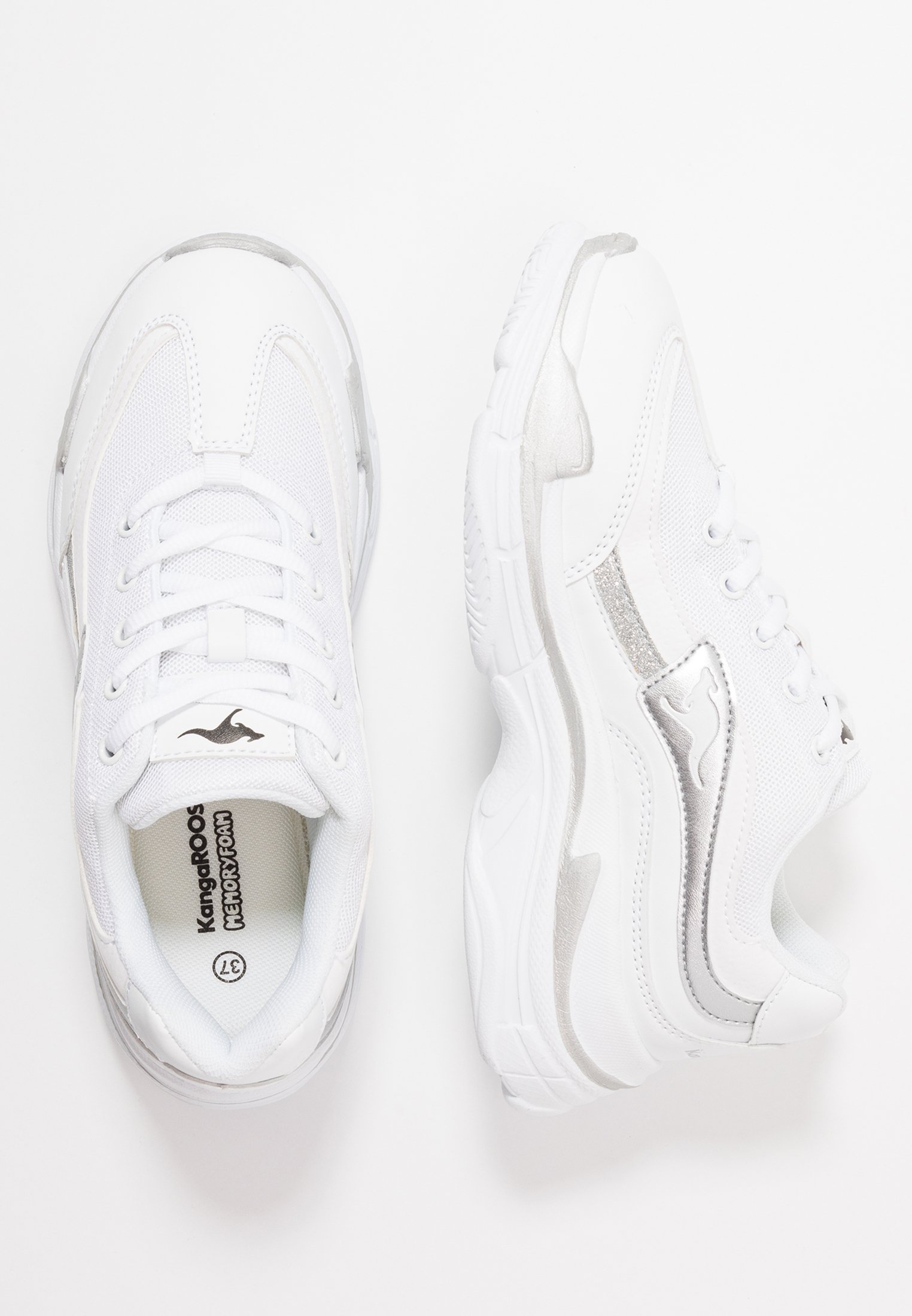 KangaROOS RAVE Joggesko whitesilver Zalando.no KangaROOS RAVE Joggesko whitesilver Zalando.no