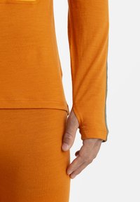 icebreaker MERINO 200 MID WEIGHT SONEBULA HALF ZIP HOOD - Maglietta a manica lunga - DARK ORANGE