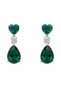 Latelita IRINA EMERALD TEARDROP EARRINGS SILVER - Earrings - silver