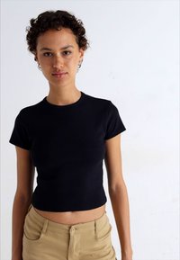 Denim Project CROPPED - Navadna majica - black