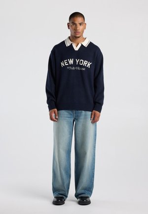 America Today, POLOSHIRT - Strickpullover - dark blue