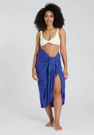 South Beach CRINKLE FRINGED - Beach accessory - blue