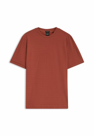 BOSS, T-shirts print - dark red eight