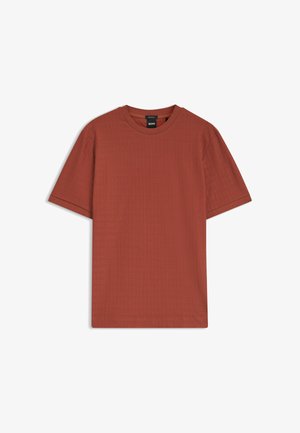 BOSS, T-Shirt print - dark red eight