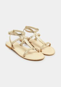 Long Tall Sally SNAKE STRAP - Sandaalit nilkkaremmillä - gold