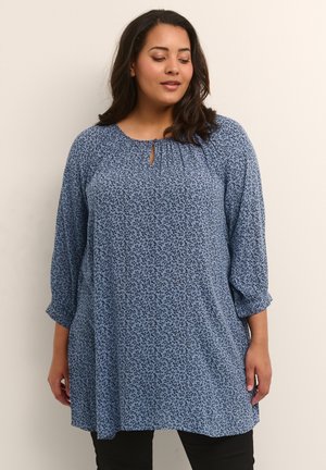 BRIANA AMI - Tunic - flint stone marine mini flower