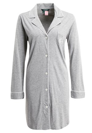 Lauren Ralph Lauren HAMMOND CLASSIC NOTCH COLLAR SLEEPSHIRT - Nightie - heather grey