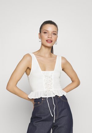 Gina Tricot Petite KARITA BLOUSE - Μπλούζα - offwhite