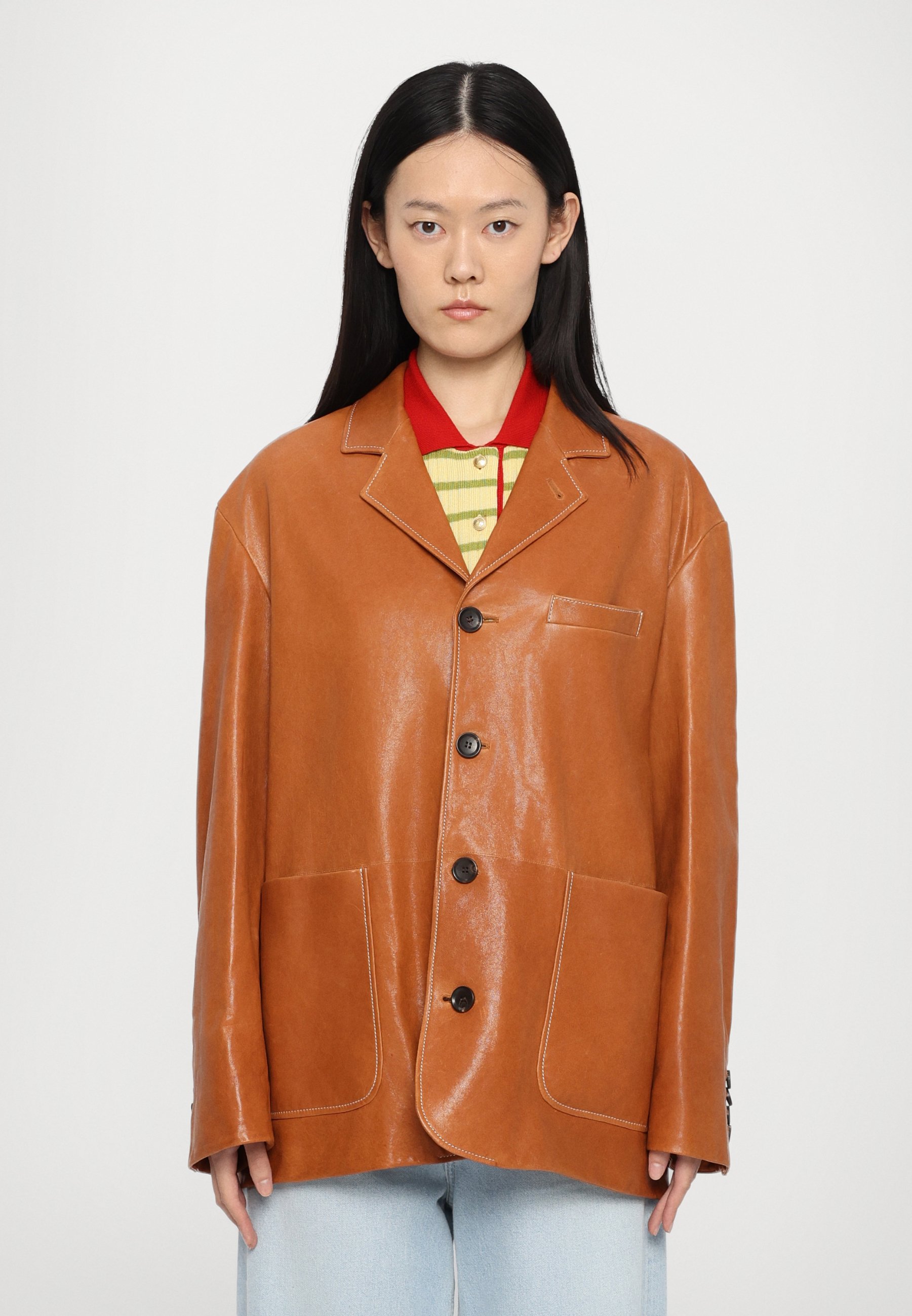 Bally Leather jacket - brown/brown - Zalando.co.uk