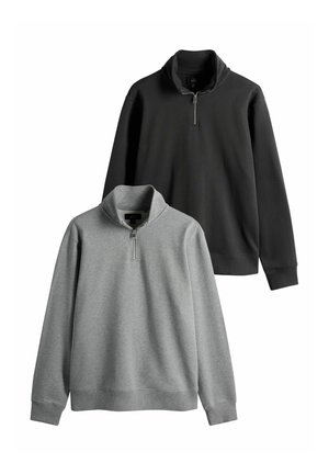 THE SET, 2 PACK QUARTER ZIP SWEATERS - Sudadera - grey