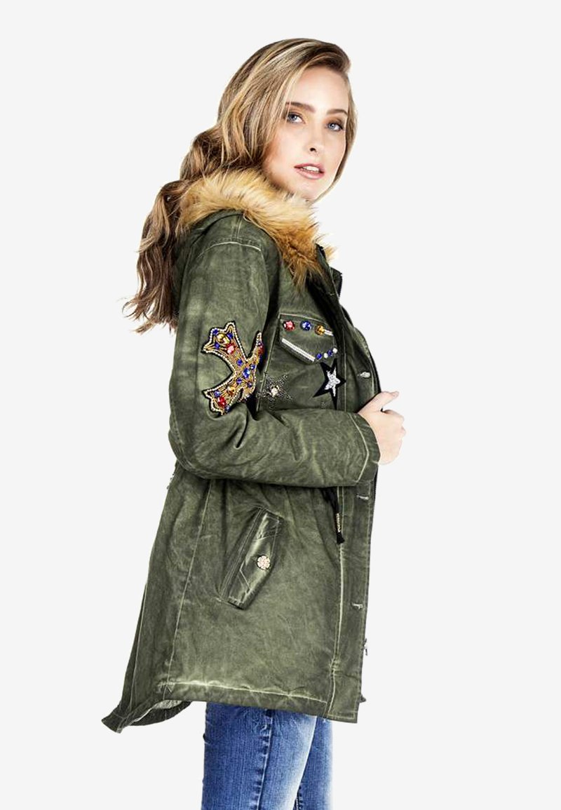 Damen Leichte Jacken | Cipo & Baxx Winterjacke khaki - ZQ24785 Damen Leichte Jacken | Cipo & Baxx Winterjacke khaki - ZQ24785