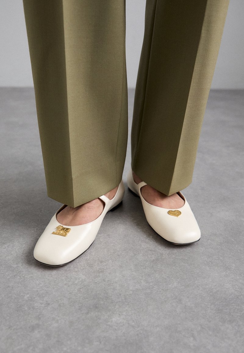 Bally BANYA SWISS - Ankle strap ballet pumps - bone