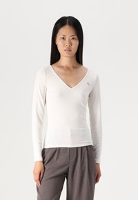 Abercrombie & Fitch CLOUD ICON VNECK - Topper langermet - jet stream
