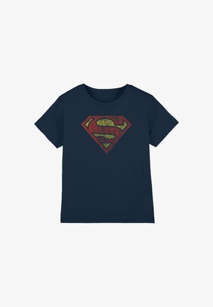 Cotton Soul, SUPERMAN - LOGO/VINTAGE UNISEX - Print T-shirt - dark blue