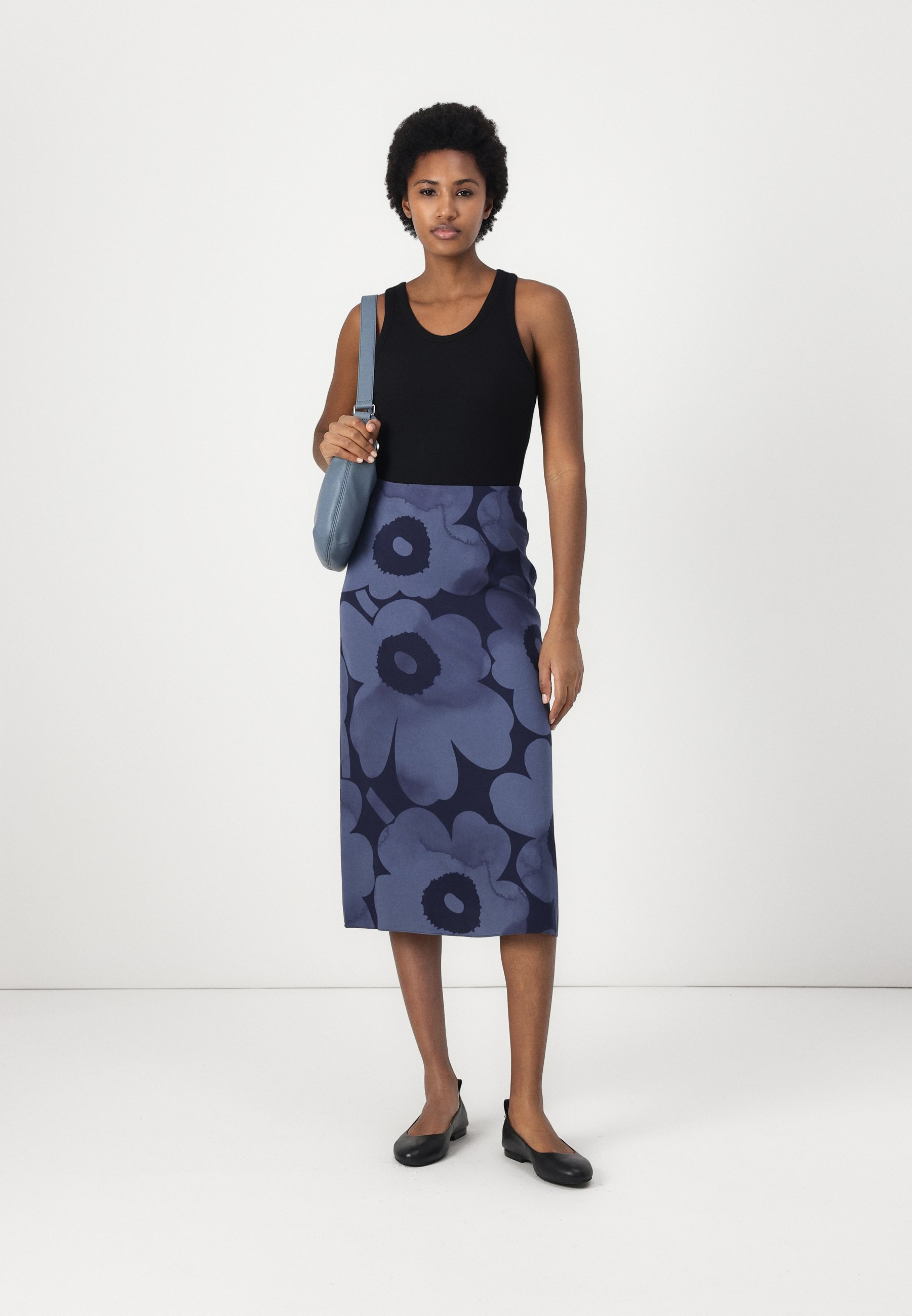 Marimekko KORKEAT AKVARELLI UNIKKO - Maxi skirt - dark blue