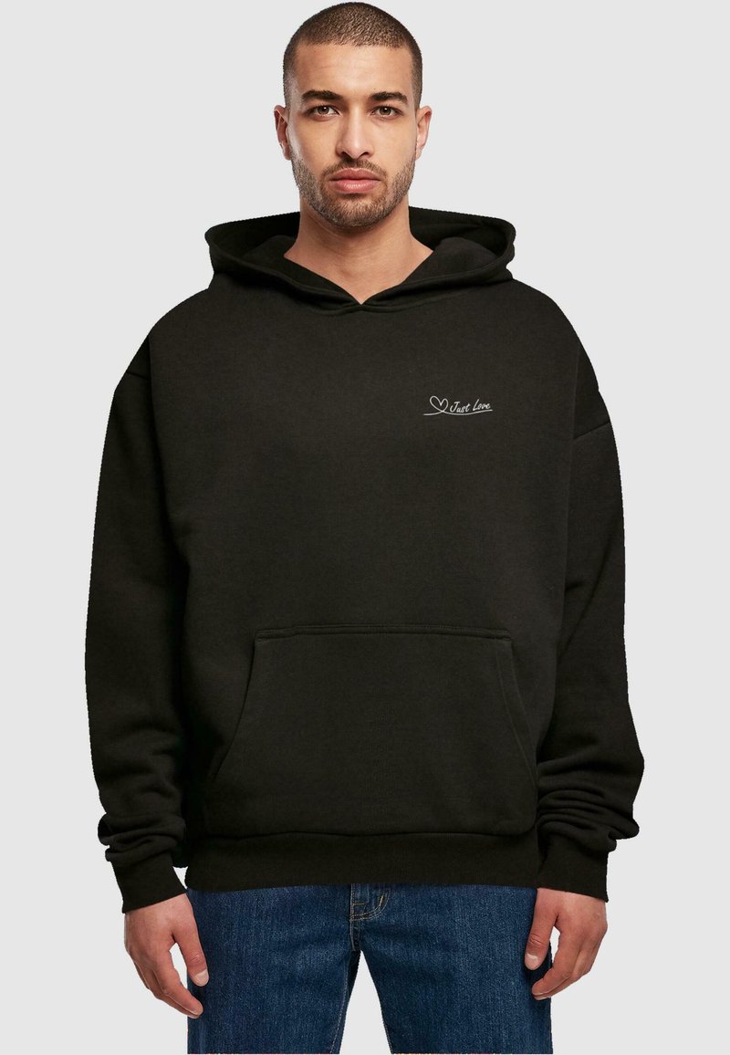 Merchcode JUST LOVE ULTRA HEAVY - Felpa con cappuccio - black