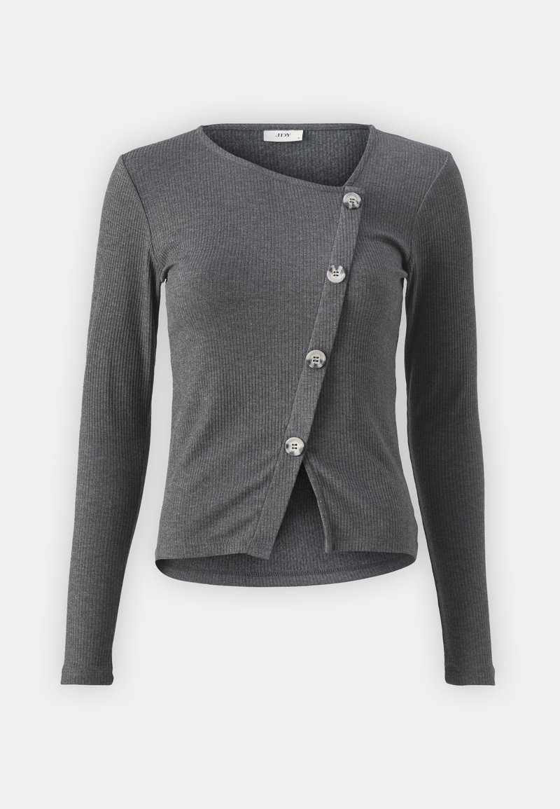 A.Jesdani Women's Button Down Cardigan Sweater - Long Sleeve Soft Knit, Charcoal Gray, Plus Size