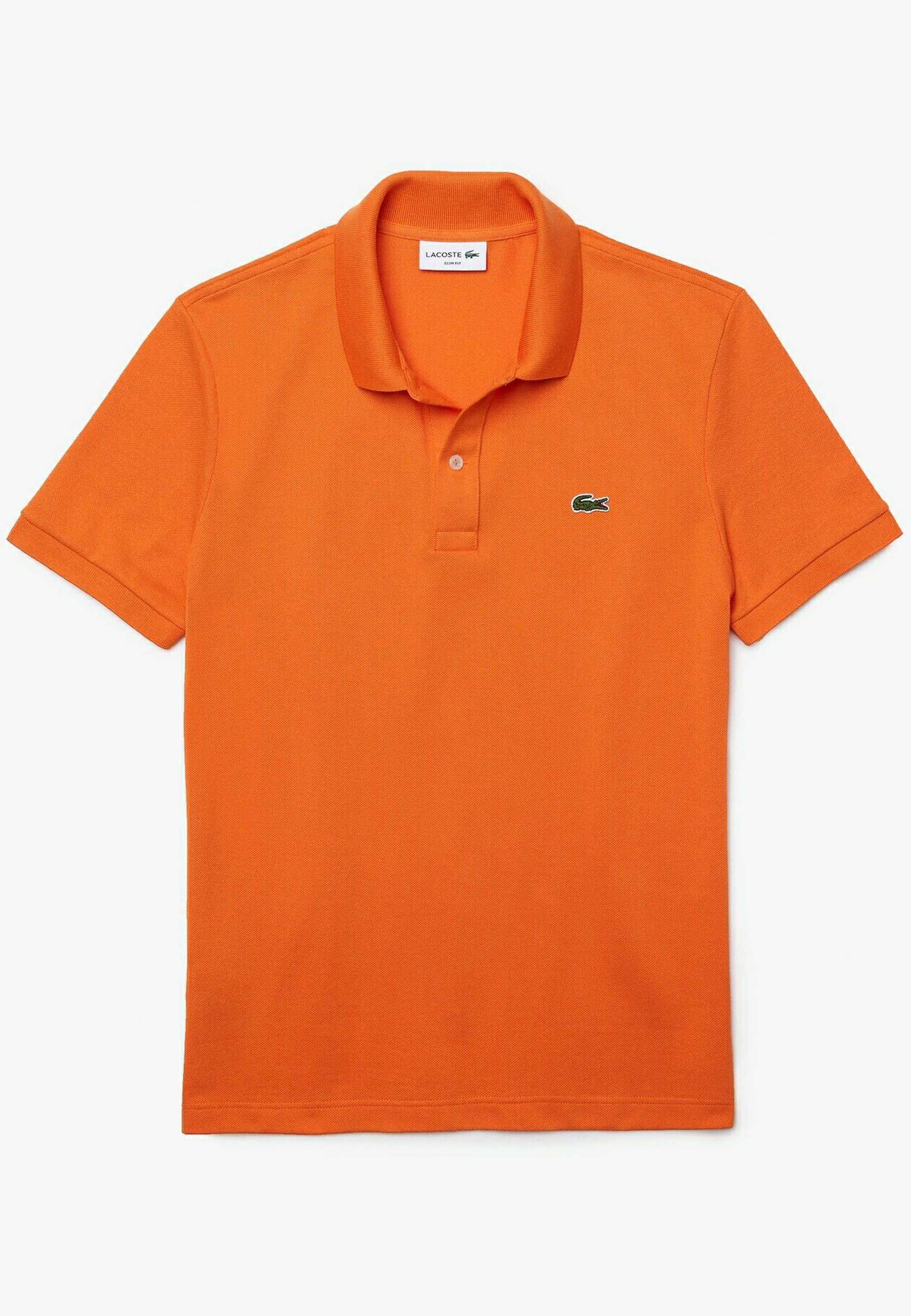 orange lacoste polo shirt