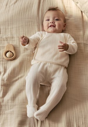 Next, REGULAR FIT - BODYSUIT LEGGINGS AND CARDIGAN BABY SET 3 PIECE  . 3 PACk - Body - ecru pointelle