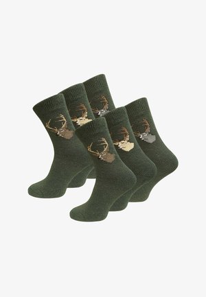 Cotton Prime JÄGER UND OUTDOOR 6 PAAR - Chaussettes - grün