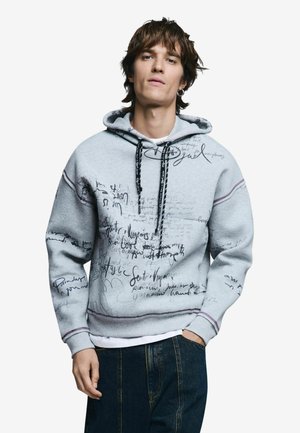 WITH LETTERING - Mikina s kapucňou - gray