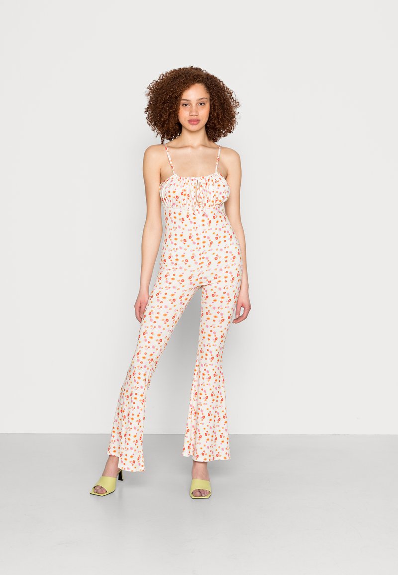 Damen Kleider | Vintage Supply RUCHED BUST FLORAL Jumpsuit cream multi/offwhite - PZ80176 Damen Kleider | Vintage Supply RUCHED BUST FLORAL Jumpsuit cream multi/offwhite - PZ80176
