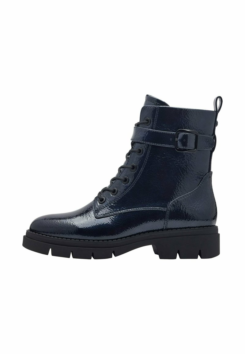 Tamaris Stivaletti con plateau - navy patent