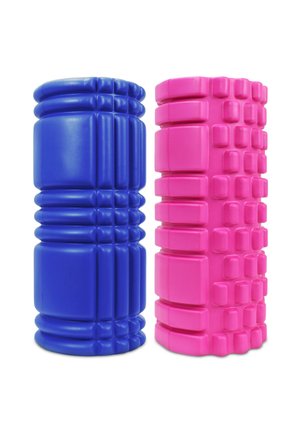 2 X FASZIENROLLE - SPORTROLLE MASSAGEROLLER - Fitness / Yoga - blau pink