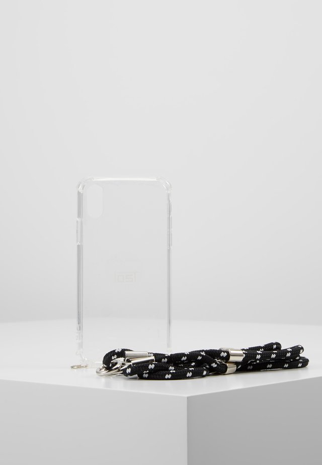 IPHONE X/XS CASE NECKLACE SET - Handytasche - black/white