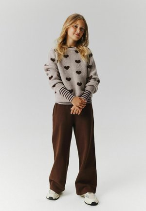 Name it, SWEAT PANTS WIDE LEG - Pantalon de survêtement - chicory coffee