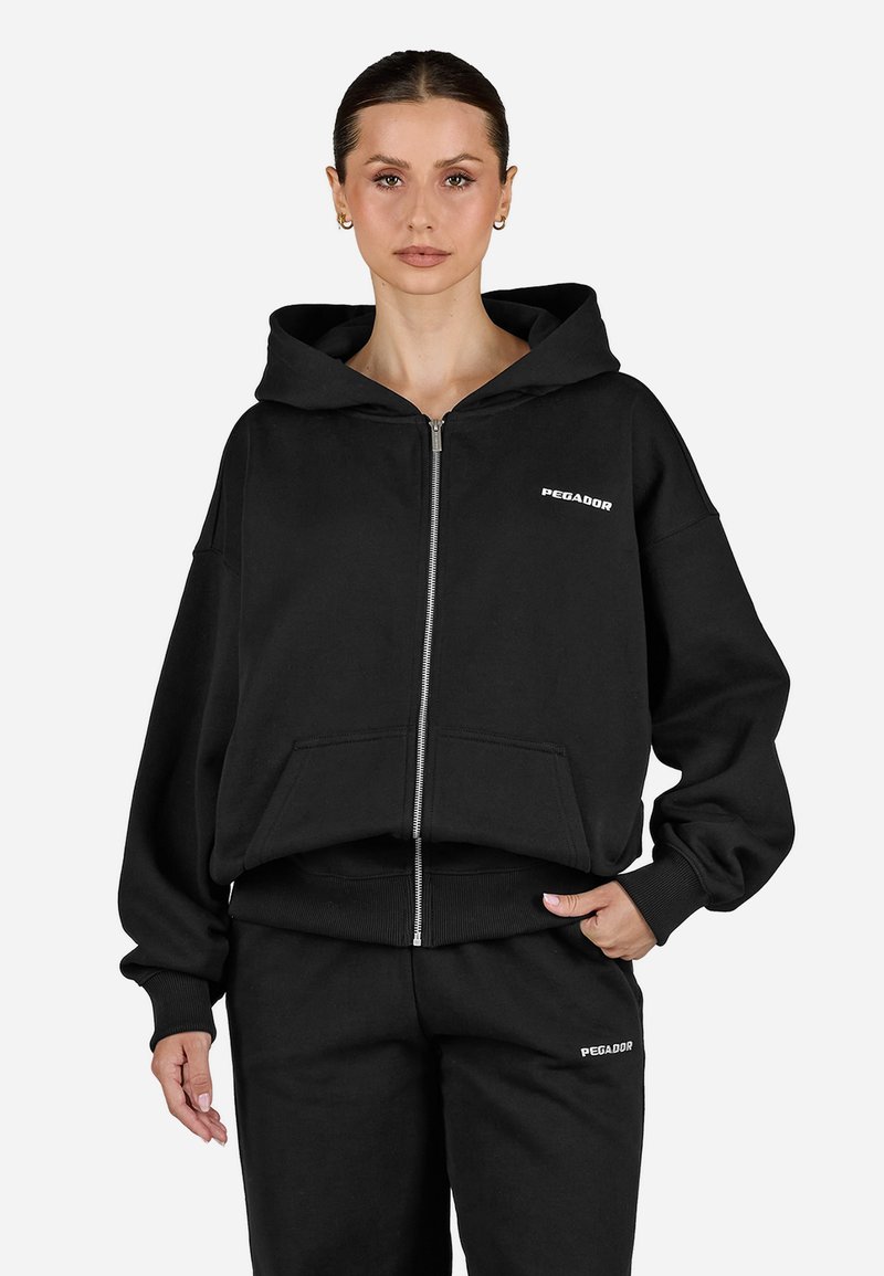 Pegador CLARITA OVERSIZED  - Felpa con zip - washed black/white