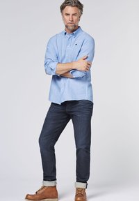 Colorado Denim MIT LOGOSTICKEREI - Shirt - bel air blue melange