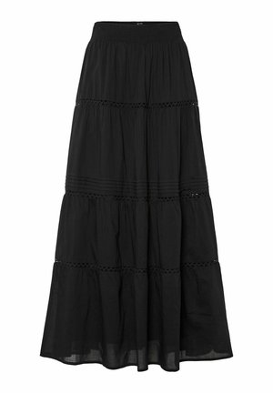 Pieces, MAXIROCK PCASTRID - Jupe longue - black