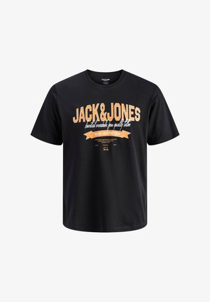 JJELOGO TEE O-NECK - Nyomott mintás póló - black