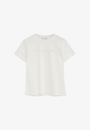 Polo Club, T-SHIRT WOMAN EST MINIMAL TITLE TSHIRT W IO SHORT SLEEVE REGULAR FIT - Camiseta estampada - ecru